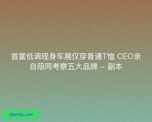 首富低调现身车展仅穿普通T恤 CEO亲自陪同考察五大品牌 - 副本